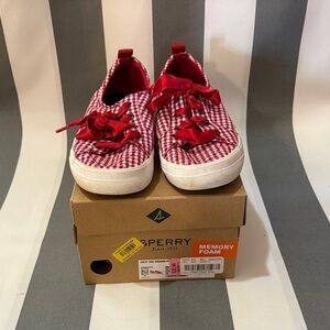 Sperry Red Checkered Women's Sneakers